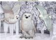 Beautiful Snow Owls in Icicle Glazier A4