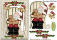 Santa Sleeping in His Chair with Robins