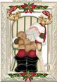 Santa Sleeping in His Chair with Robins A4