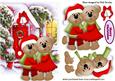 Keeping Warm Cute Little Teddies in Red