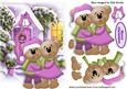 Keeping Warm Cute Little Teddies in Pink
