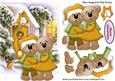 Keeping Warm Cute Little Teddies in Gold