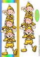 Cheeky Santa Elves in Gold Long Dl Card