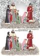 Nativity Scene with Three Wise Men in Silver