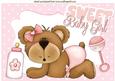 Sweet Baby Girl Cute Baby Teddy with Bottle A4