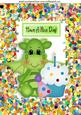 Little Dragon with Cupcake in Jigsaw Frame A4