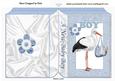 Baby Boy with Stork in Baby Word Frame Folded Book