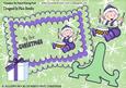 Baby's First Christmas in Purple Scalloped Book Kit