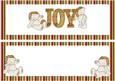 Christmas Joy Teddy in Santa Hat Insert Dl