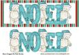 Noel Christmas Teddys in Blue Santa Hats Dl