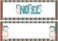 Noel Christmas Teddys in Blue Santa Hats Insert Dl