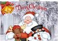 Santa with Friends and Snow Scene A4