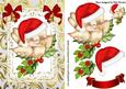 Little Robin in Santa Hat on Holly