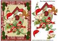 Birdhouse with Robins and Holly