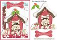 I "woof" Christmas, Cute Puppy in Kennel