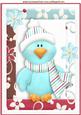 Little Blue Bird in the Winter A4