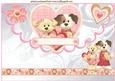 Puppy Love on a Heart on Scalloped Envelope A4