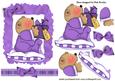 For Santa Cute Little Bear on Purple Cushion