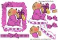 For Santa Cute Little Bear on a Pink Cushion