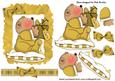 For Santa Cute Little Bear on a Gold Cushion