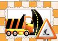 Road Works Ahead, with Truck and Sign A4