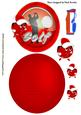 Anyone for Golf in Red! with Golf Balls Rocker Card