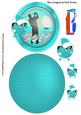 Anyone for Golf in Turq! with Golf Balls Rocker Card