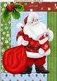 Sleepy Mouse in Stocking with Santa A4