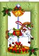 Carousel Horse with Christmas Bells and Holly A4