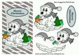 Polar Bear in Silver on Ice on a Stripe Tag