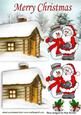 Santa & Snowman with Snow Lodge and Bells