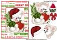 Little Bear in Santa Hat Holding a Big Heart