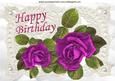 Beautiful Pink Roses on Vintage Lace for Birthday A4