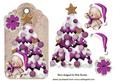 Little Teddy with Pink Christmas Tree on a Tag