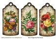 Victorian Floral Vignettes on Music Tags