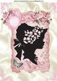 Pretty Silhouette Lady in Bonnet in Rose Frame A4