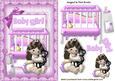 Cute Baby Girl with Playpen and Her Cuddly Toy