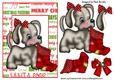 Puppy with Christmas Stocking and Bow