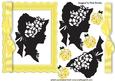 Yellow Frame with Bow and Silhouette Lady