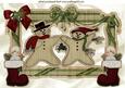 Lovely Wooden Frame, with Snowmen A4