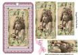 Pretty Vintage Girl on Lace Tag with Pyramids