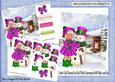 Little Girl in Cerise with Snowman 8x8 Mini Kit