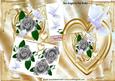 Hand Painted Silver Roses & Dove on a Heart 8x8 Mini Kit
