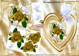 Hand Painted Gold Roses & Doves on a Heart 8x8 Mini Kit