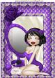 I Feel Pretty, with Cute Little Lady & Purple Rose A4