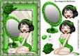 I Feel Pretty with Cute Little Lady & Green Rose