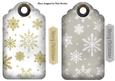 White and Silver Snowflake Christmas Tags