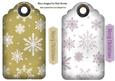 Gold and Pink Snowflake Tags with Merry Christmas Tags