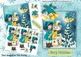 Girl in Turq with Snowman & Tree 8x8 Mini Kit