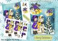 Girl in Purple with Snowman and Tree 8x8 Mini Kit